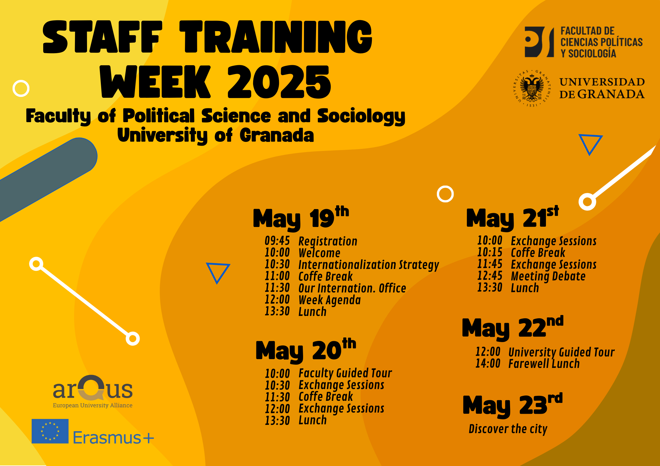 Cartel informativo del programa de la Staff Training Week 2025